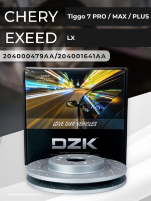Chery TIGGO 7pro/7pro max/8/8pro/EXEED LX. Задние слотированные/перфорированные тормозные диски DZK,T15-3502075EP - Миниатюра 1